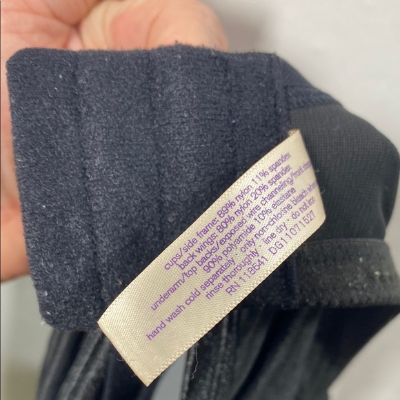 Cacique Black Full-Coverage Plunge Bra with Underwire Support - Picture 6 of 6